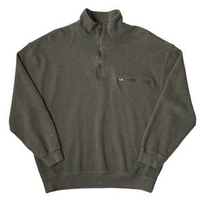 Pendleton Men’s Manzanita Cotton 1/4 Zip Pullover Size XL Olive Green